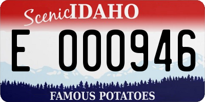 ID license plate E000946