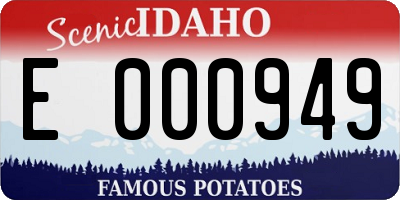 ID license plate E000949