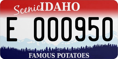 ID license plate E000950