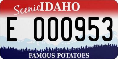 ID license plate E000953