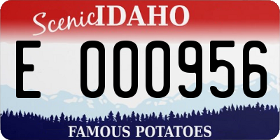 ID license plate E000956