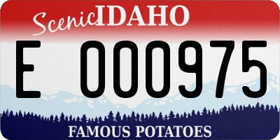 ID license plate E000975