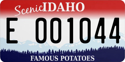 ID license plate E001044