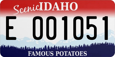 ID license plate E001051