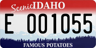 ID license plate E001055