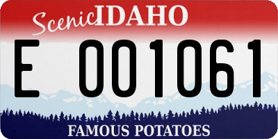 ID license plate E001061