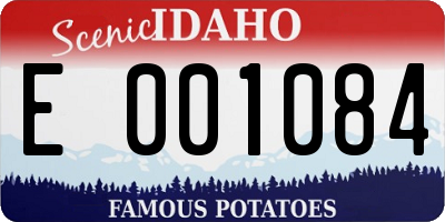 ID license plate E001084