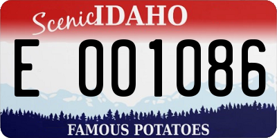 ID license plate E001086