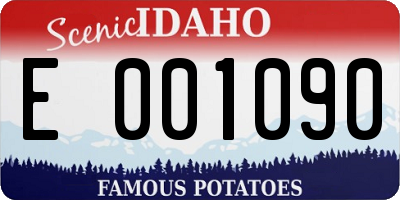 ID license plate E001090