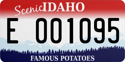 ID license plate E001095