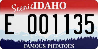 ID license plate E001135