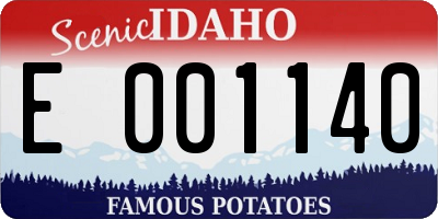 ID license plate E001140