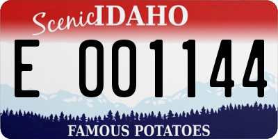 ID license plate E001144