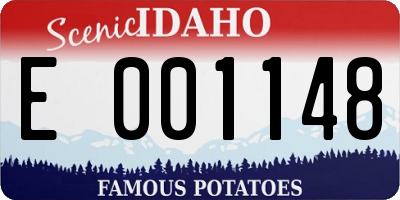 ID license plate E001148