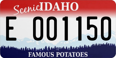 ID license plate E001150