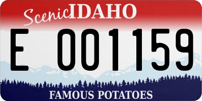 ID license plate E001159