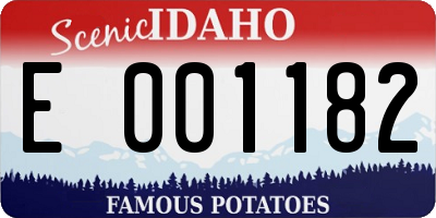 ID license plate E001182