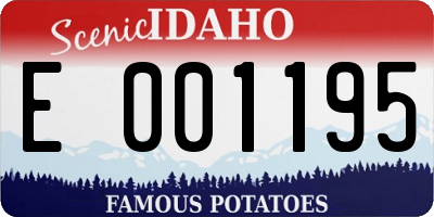 ID license plate E001195