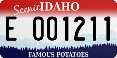 ID license plate E001211