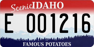 ID license plate E001216