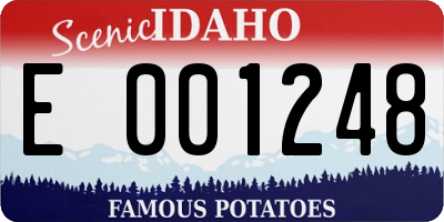 ID license plate E001248