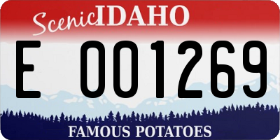 ID license plate E001269
