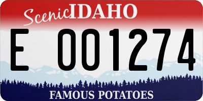 ID license plate E001274