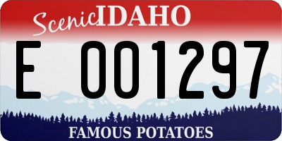 ID license plate E001297