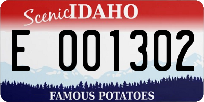 ID license plate E001302