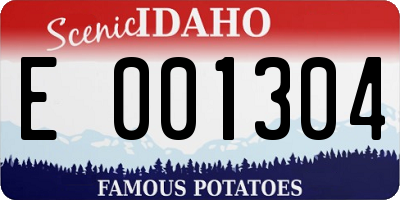 ID license plate E001304