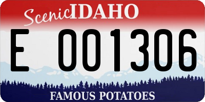 ID license plate E001306