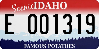 ID license plate E001319