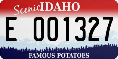 ID license plate E001327