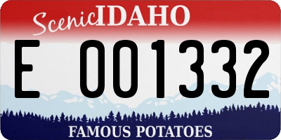 ID license plate E001332