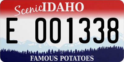 ID license plate E001338