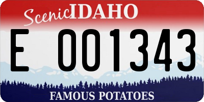 ID license plate E001343