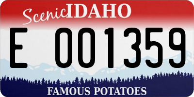 ID license plate E001359