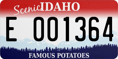 ID license plate E001364