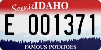 ID license plate E001371