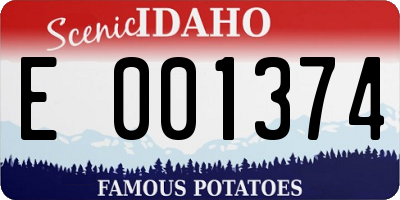 ID license plate E001374