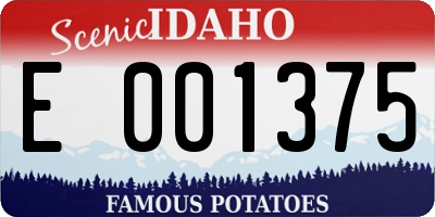 ID license plate E001375