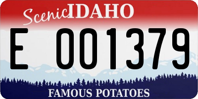 ID license plate E001379