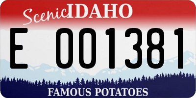 ID license plate E001381