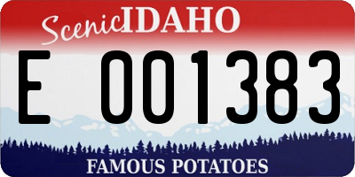 ID license plate E001383