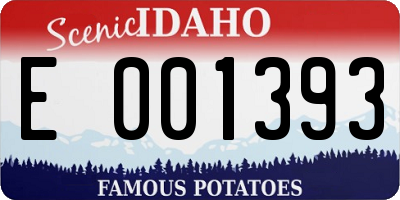 ID license plate E001393