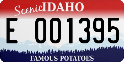 ID license plate E001395