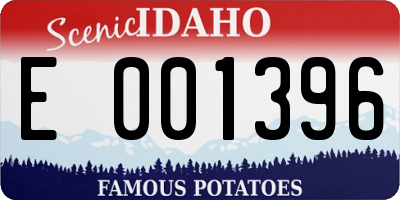 ID license plate E001396