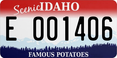 ID license plate E001406