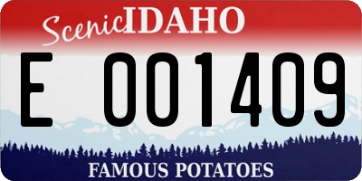 ID license plate E001409