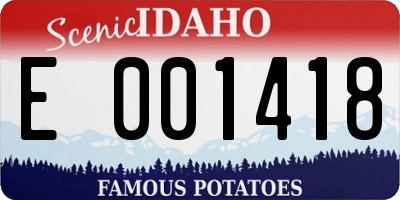 ID license plate E001418